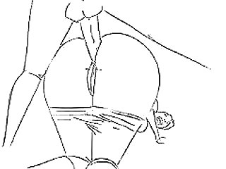Unfinished animation of a hot ass being drilled doggy style