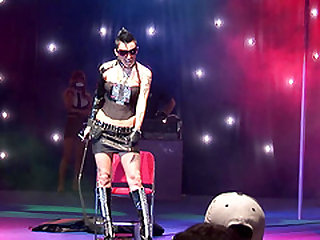 extrem bizarre fetish sex show on european public sex fair schow stage